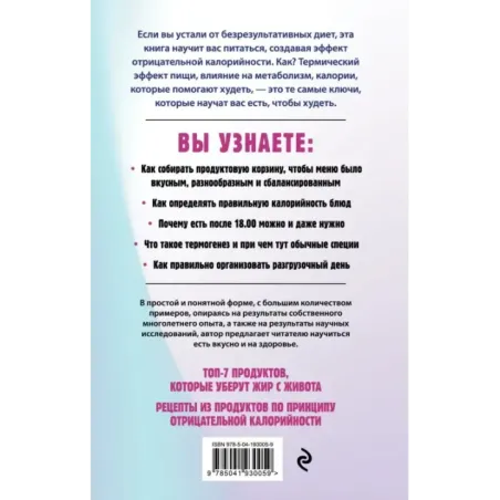 Худеем по методу отрицательной калорийности. Плюс рецепты для сбалансированного питания